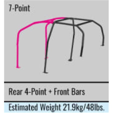 Cusco D1 Chromoly 4/5-Pssgr 7-PT DASH-THRU Roll Cage Subaru GRB STi 08-14 (S/O/No Cancel) CUSCO BLUE