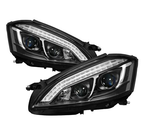 Spyder Mercedes W221 S Class 07-09 Headlights - HID Model Only - Black PRO-YD-MBW22107-HID-DRL-BK