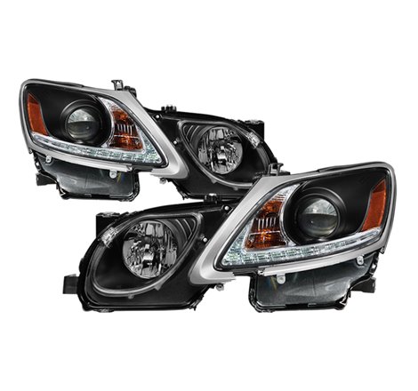 Spyder Lexus GS 300 / 350 / 450 06-11 Headlights - HID Model Only - Black PRO-YD-LG06-HID-DRL-BK