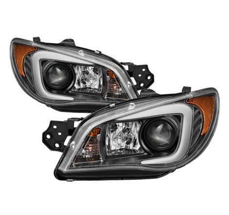 Spyder Subaru WRX 06-07 Projector Headlights - HID Model Only - Black PRO-YD-SWRX06-HID-LBDRL-BK