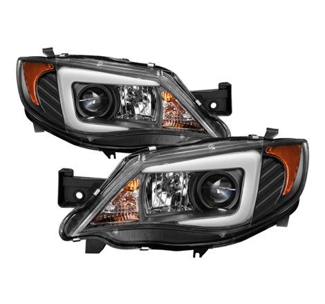 Spyder Subaru WRX 08-09 Projector Headlights - HID Model Only - Black PRO-YD-SWRX08-HID-LBDRL-BK