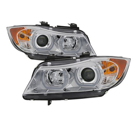 Spyder BMW E90 3-Series 06-08 4DR V2 Headlights - HID Only - Chrome PRO-YD-BMWE9005V2-AFSHID-C