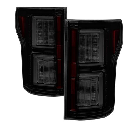 Spyder Ford F150 2015-2017 Light Bar LED Tail Lights - Black Smoke ALT-YD-FF15015-LBLED-BSM