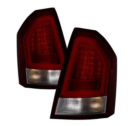 Spyder Chrysler 300C 08-10 V2 Light Bar LED Tail Lights - Red Clear ALT-YD-C308V2-LED-RC