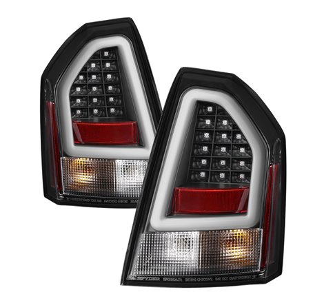 Spyder Chrysler 300C 05-07 V2 Light Bar LED Tail Lights - Black ALT-YD-C305V2-LED-BK