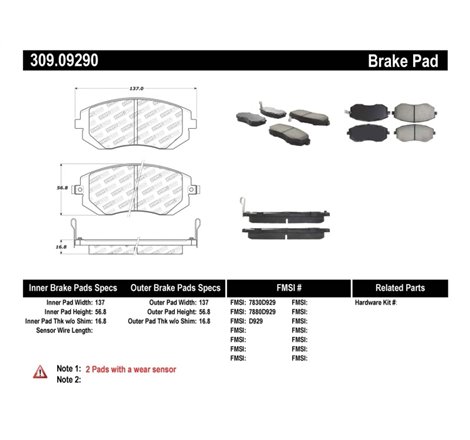 StopTech Performance 03-05 WRX/ 08 WRX Front Brake Pads