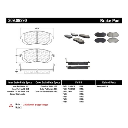 StopTech Performance 03-05 WRX/ 08 WRX Front Brake Pads