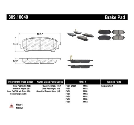 StopTech Performance 03-05 WRX Rear Brake Pads