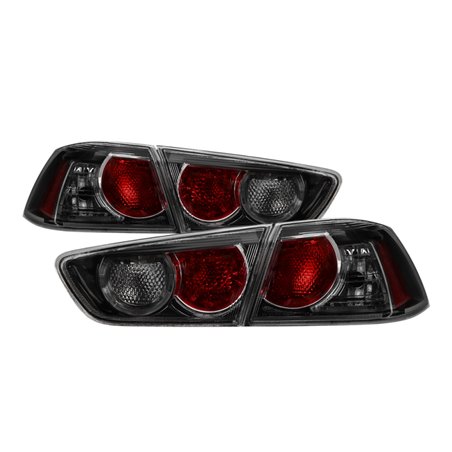 xTune 08-15 Mitsubishi Lancer OE Style Tail Lights - Black Smoke ALT-JH-MLEVO08-BSM