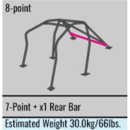 Cusco Safety 21 2-Passenger 8-Point BLK Roll Cage 69-76 Datsun Fairlady Z S30 (S/O/No Cancel)