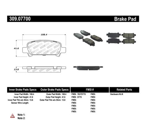 StopTech Performance 02-03 WRX Rear Brake Pads