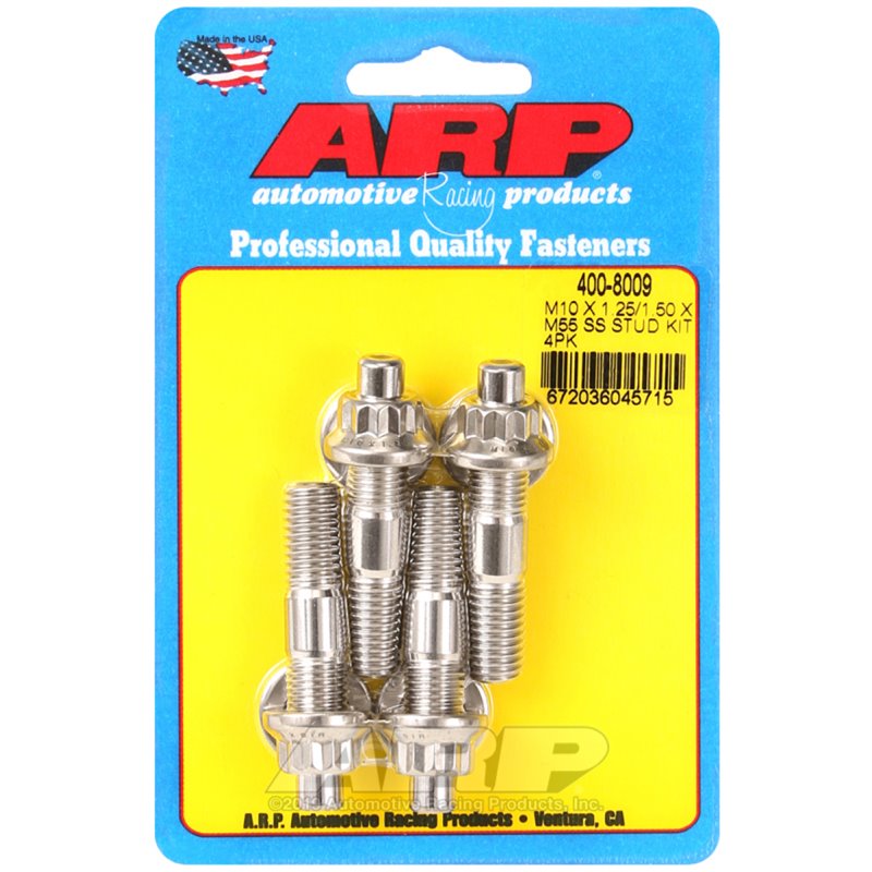 ARP M10 X 1.25/1.50 X 55mm Broached Stud Kit (4 pcs)