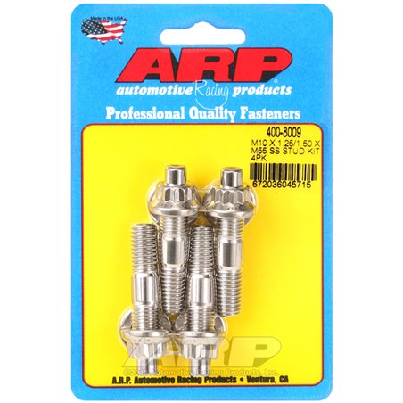 ARP M10 X 1.25/1.50 X 55mm Broached Stud Kit (4 pcs)