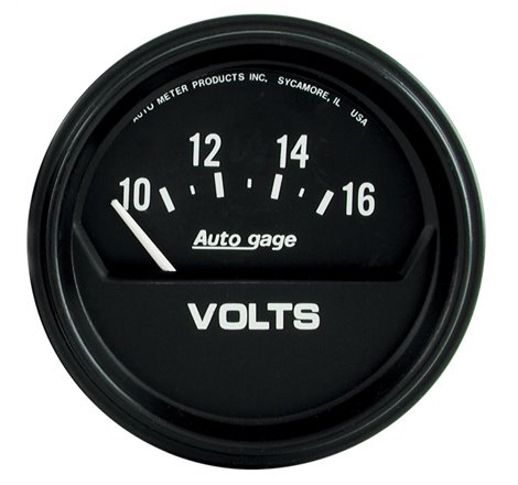 Autometer AutoGage 2-5/8in 16V Electrical Voltmeter - Black