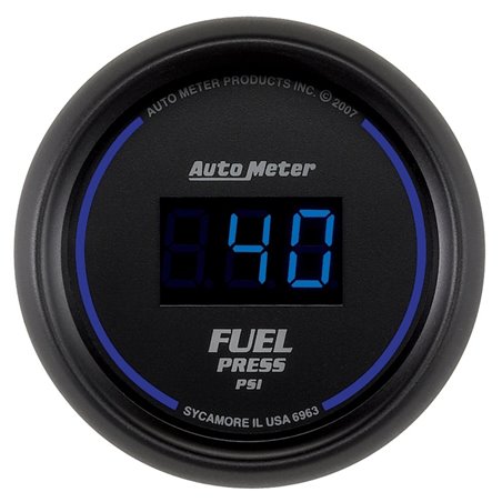 Autometer 52.4mm 1-100 PSI Black Digital Fuel Pressure Gauge