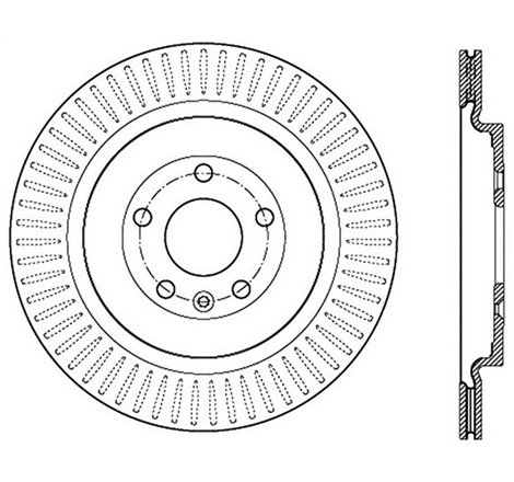 StopTech 2013-2016 Ford Taurus SHO Slotted Sport Rear Right Brake Rotor