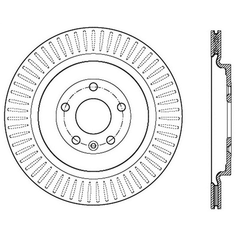 StopTech 2013-2016 Ford Taurus SHO Slotted Sport Rear Right Brake Rotor