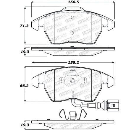 StopTech Sport Performance 11-17 Volkswagen Jetta Front Brake Pads