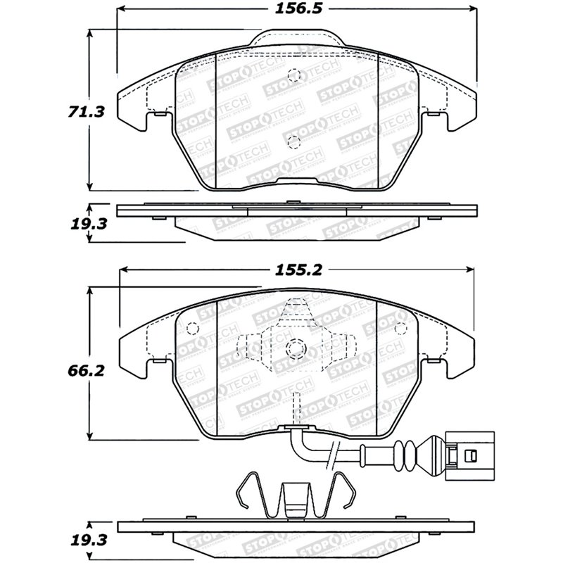 StopTech Sport Performance 11-17 Volkswagen Jetta Front Brake Pads