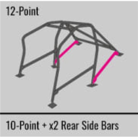 Cusco Safety 21 2-Passenger 12-Point BLK Roll Cage Nissan Skyline R32 Around Dash (S/O-No Cancel)