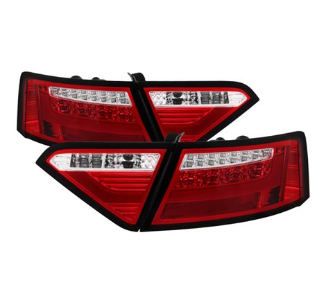 Spyder 08-12 Audi A5 LED Tail Lights - Red Clear ALT-YD-AA508V2-LED-RC