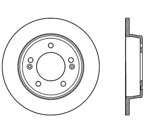 StopTech 15-17 Hyundai Elantra Drilled Rear Left Rotor