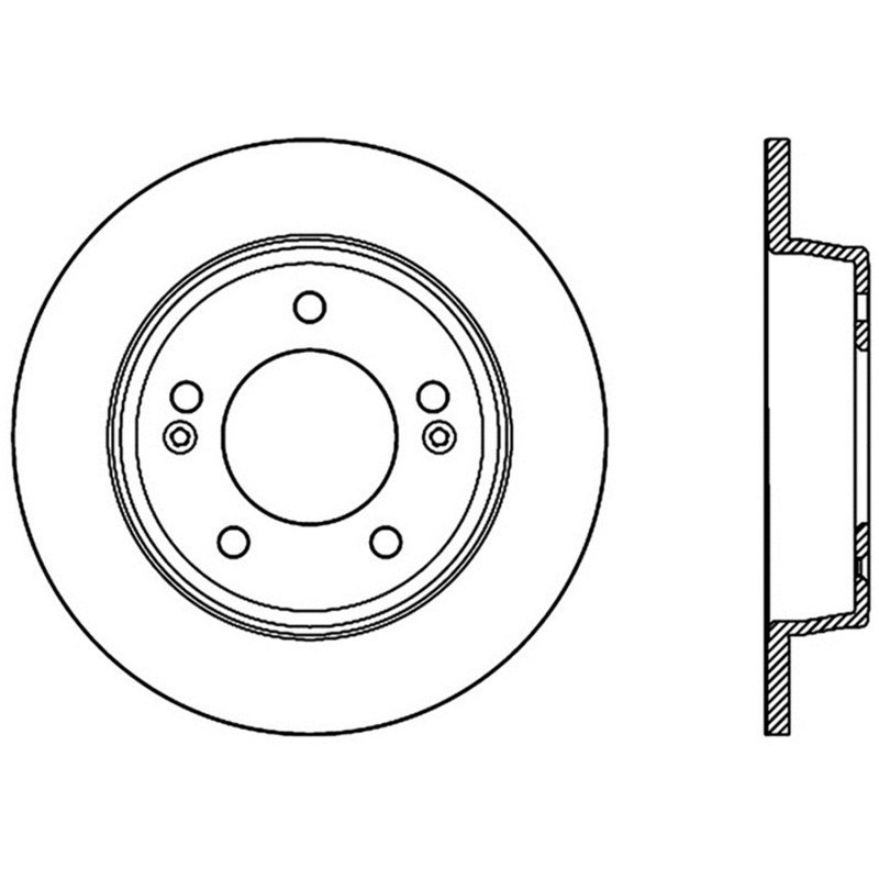 StopTech 15-17 Hyundai Elantra Drilled Rear Left Rotor