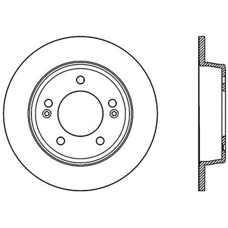 StopTech 15-17 Hyundai Elantra Drilled Rear Left Rotor