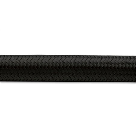 Vibrant -8 AN Black Nylon Braided Flex Hose .44in ID (50 foot roll)