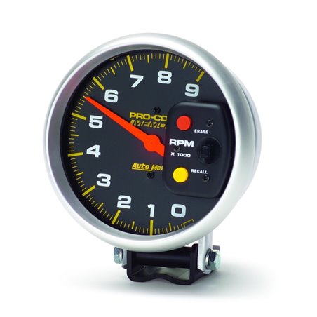 Autometer Pro-Comp 5in / 0-9K RPM / Pedestal w/Peak Memory Tachometer