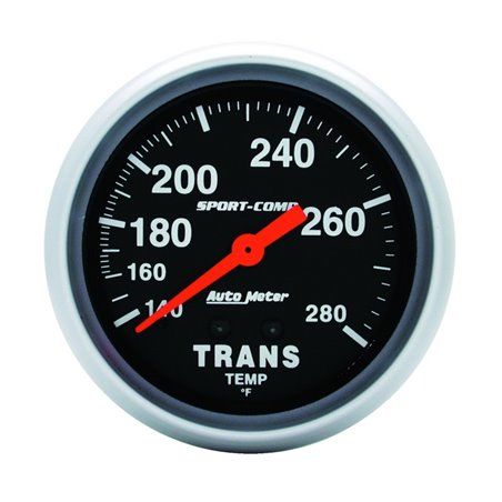 Autometer Sport-Comp 2-5/8in 140-280 Degrees (F) Mechanical Transmission Temp Gauge