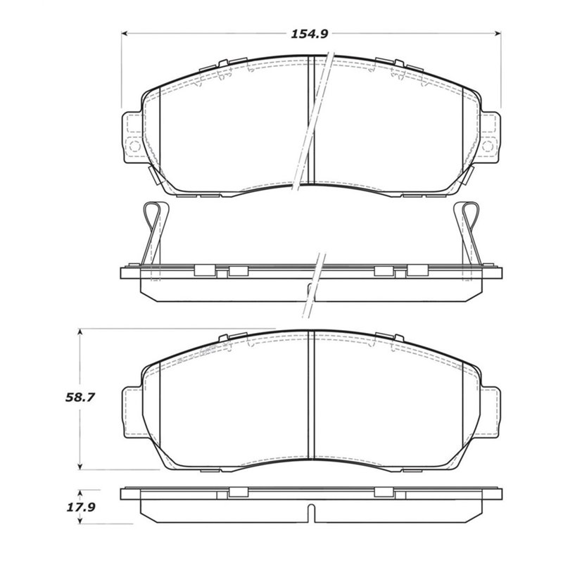 StopTech Performance 2010-2012 Acura RDX Front Brake Pads