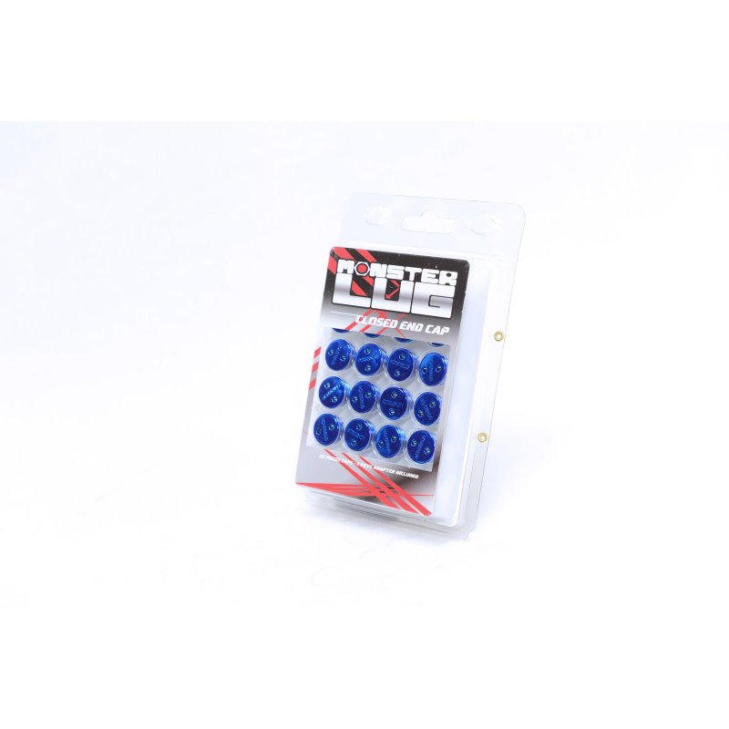 Wheel Mate Monster Lug Caps M14x1.50 Set of 20 - Blue - Plastic