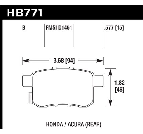 Hawk 08-16 Honda Accord High Performance Street 5.0 Rear Brake Pads