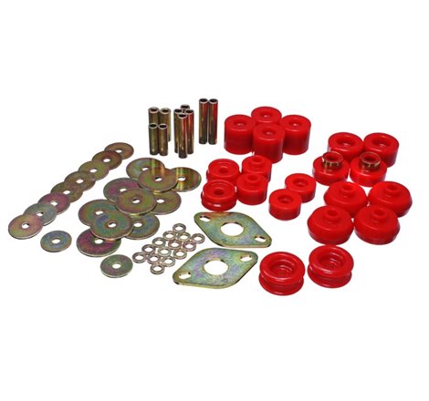 Energy Suspension 96-99 Toyota 4Runner 2WD/4WD Red Body Mount Bushing Set