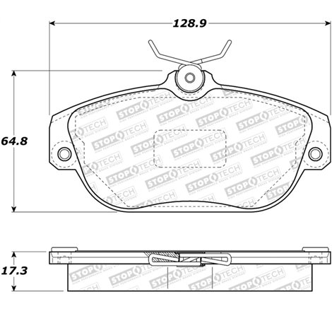 StopTech Street Touring 92-97 Volvo 960 Front Brake Pads - Semi-Metallic