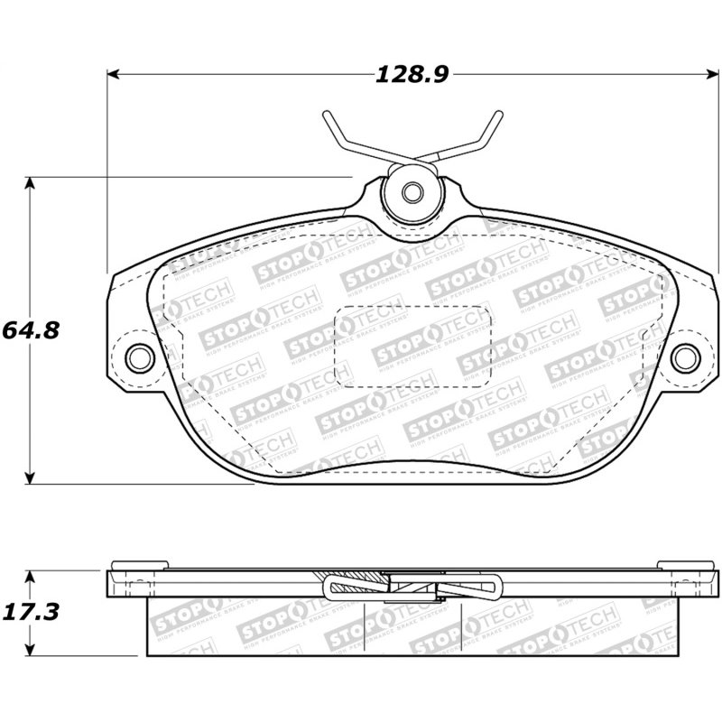 StopTech Street Touring 92-97 Volvo 960 Front Brake Pads - Semi-Metallic