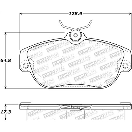 StopTech Street Touring 92-97 Volvo 960 Front Brake Pads - Semi-Metallic