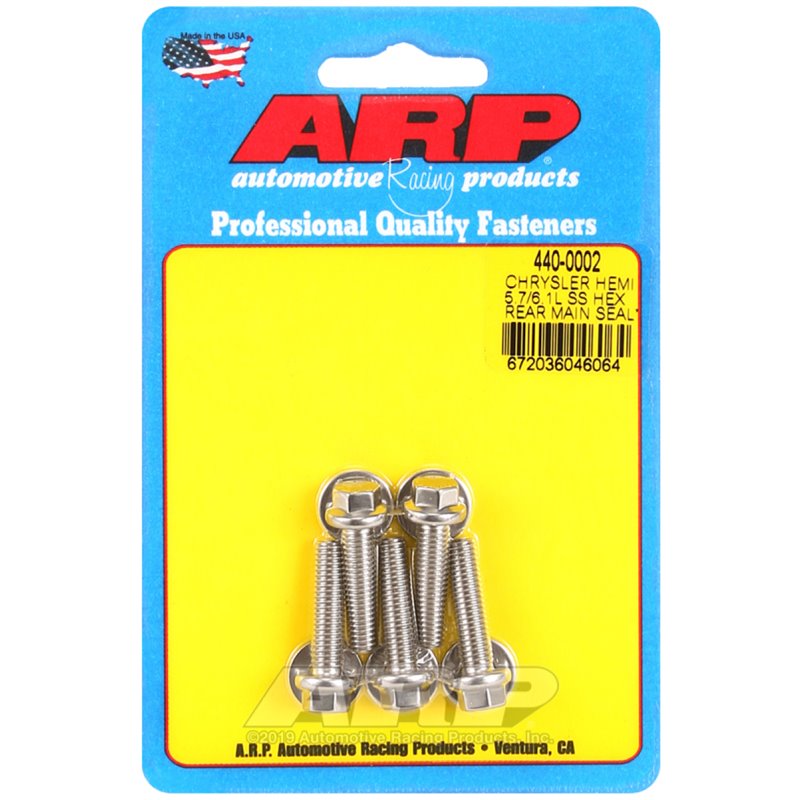 ARP Chrysler Hemi 5.7/6.1L SS Hex Rear Main Seal Plate Bolt Kit