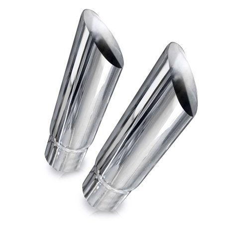 Stainless Works Angle Cut Resonator Tips 2 1/4in ID Inlet 3in Body