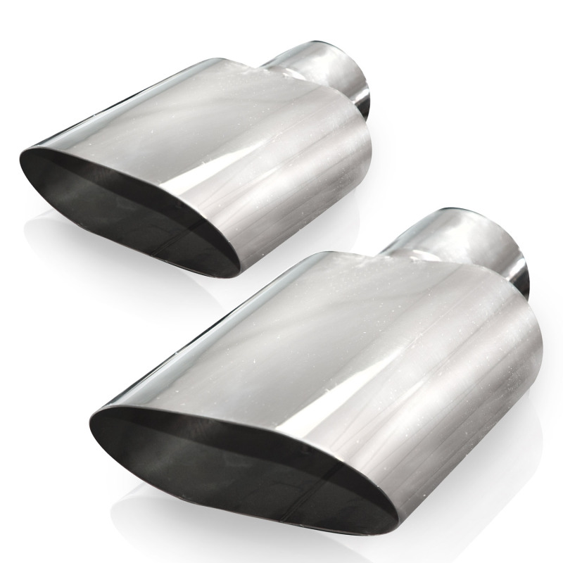 Stainless Works Big Oval Exhaust Tips 3in Inlet (priced per pair)