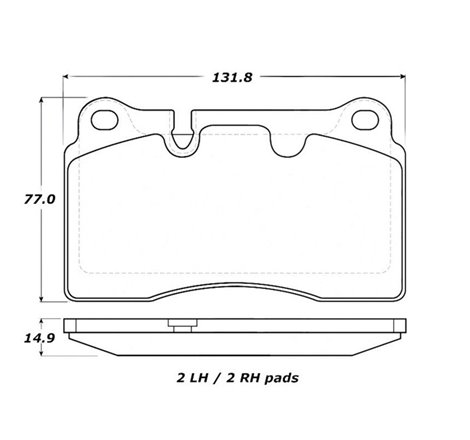 StopTech Performance 14-17 Volkswagen Touareg Front Brake Pads