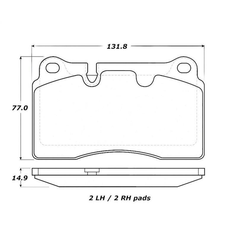 StopTech Performance 14-17 Volkswagen Touareg Front Brake Pads