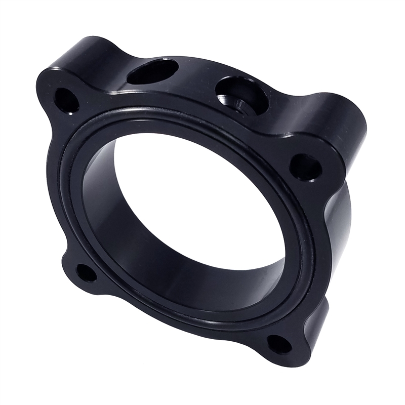 Torque Solution Throttle Body Spacer 2015 Ford Mustang Ecoboost - Black