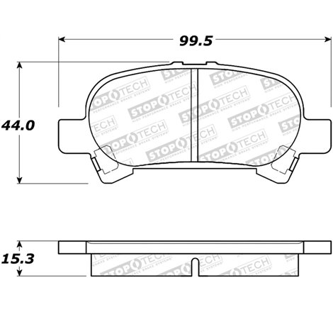 StopTech 02-06 Toyota Camry Street Performance Rear Brake Pads