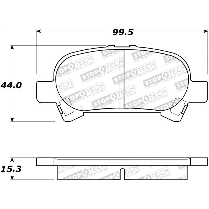 StopTech 02-06 Toyota Camry Street Performance Rear Brake Pads