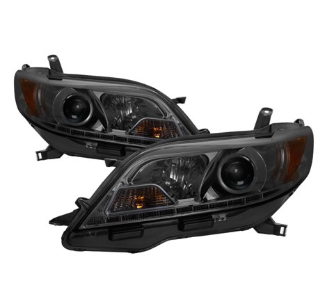 Spyder 11-14 Toyota Sienna Projector Headlights - DRL LED - Smoke PRO-YD-TSEN11-DRL-SM