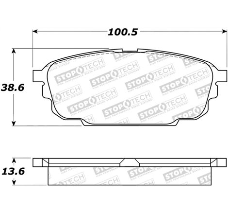 StopTech Performance 2003 Mazda Protege Rear Brake Pads