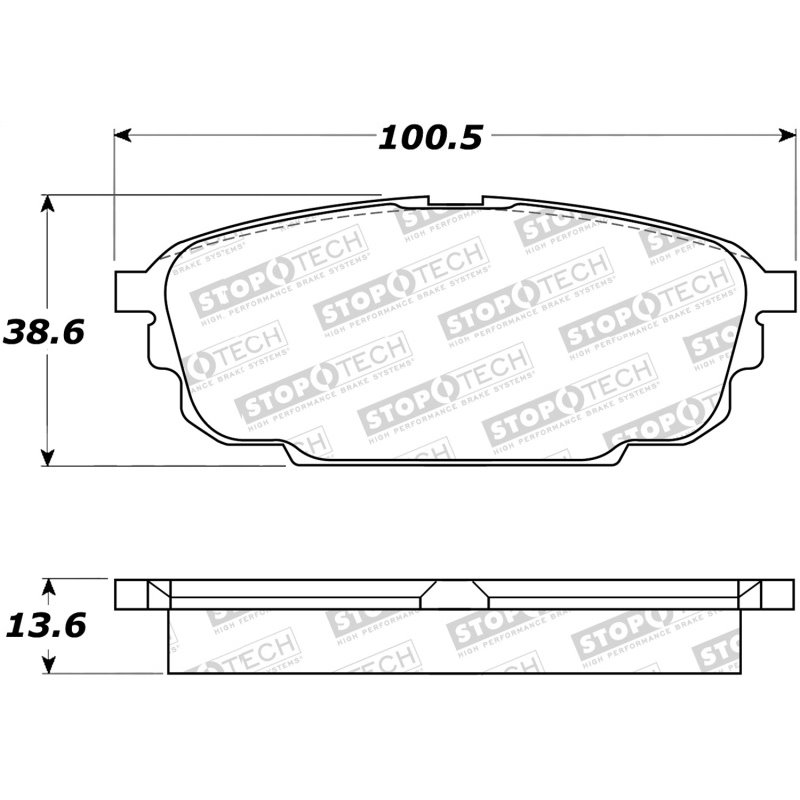 StopTech Performance 2003 Mazda Protege Rear Brake Pads