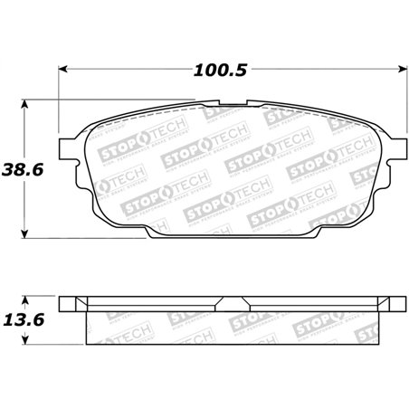 StopTech Performance 2003 Mazda Protege Rear Brake Pads